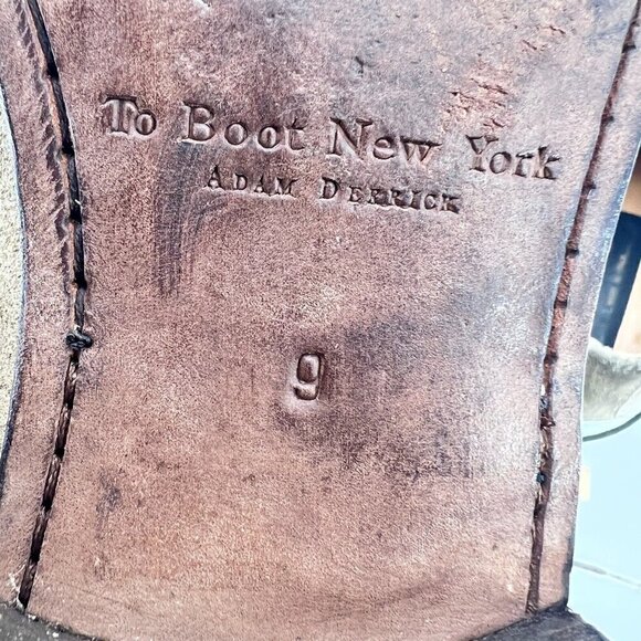 To Boot New York Adam Derrick Men Size 9 Brown Suede Plain Toe Derby Dress Shoes - Picture 14 of 15